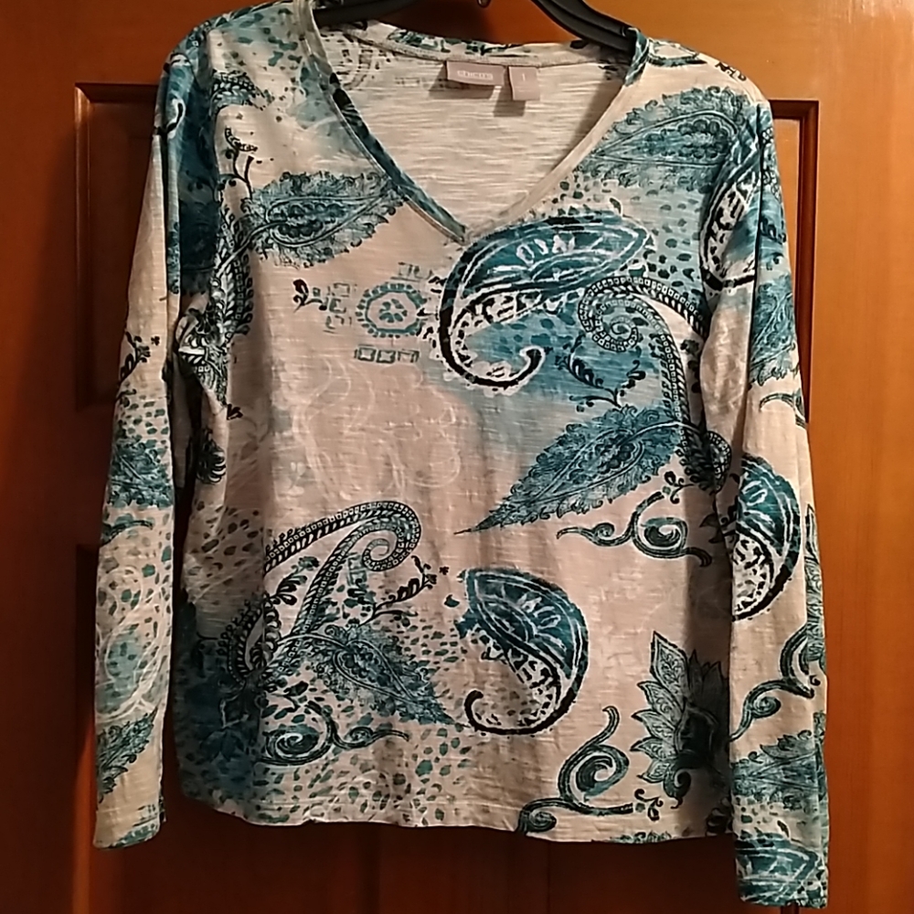 Chico size 1 3/4 sleeve top